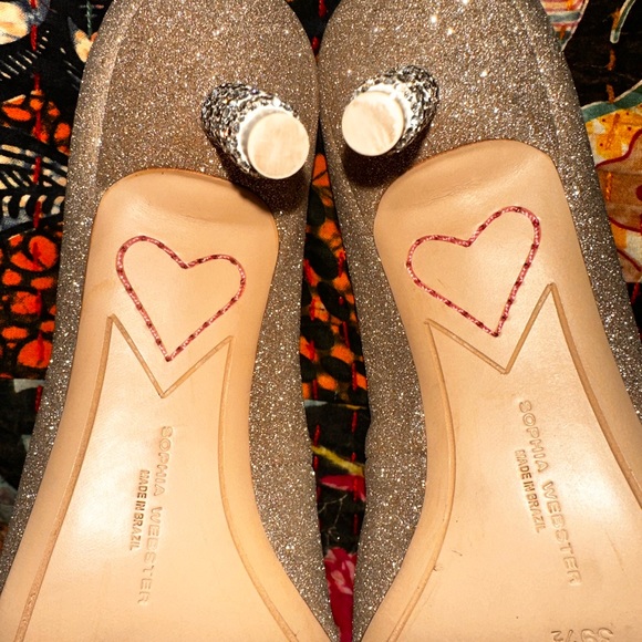 Sophia Webster Coco Glitter Crystal Heel - Size 9/39.5 - Picture 7 of 8